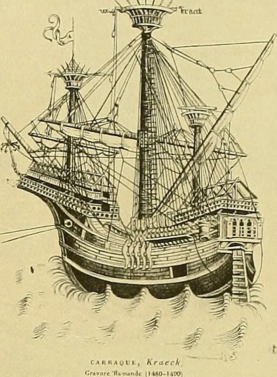 An illustration from Shipbuilding from its beginnings, 1913, leaf 72