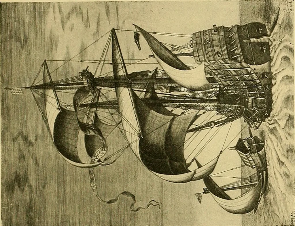 An illustration from Shipbuilding from its beginnings, 1913, leaf 76