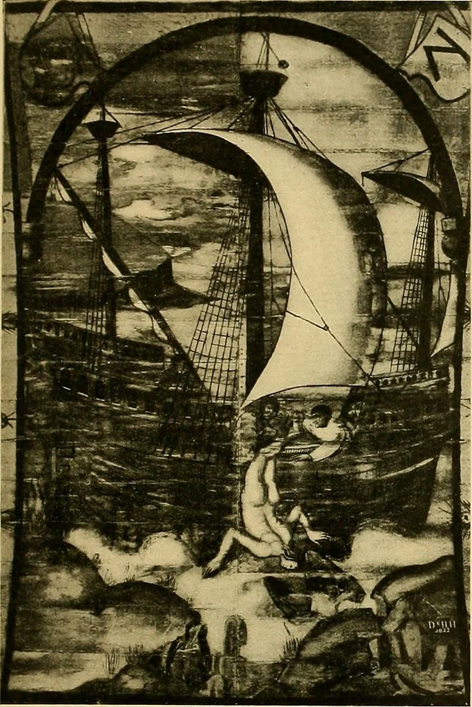 An illustration from Shipbuilding from its beginnings, 1913, leaf 80