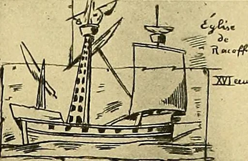 An illustration from Shipbuilding from its beginnings, 1913, leaf 80