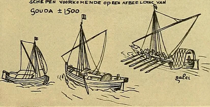 An illustration from Shipbuilding from its beginnings, 1913, leaf 80