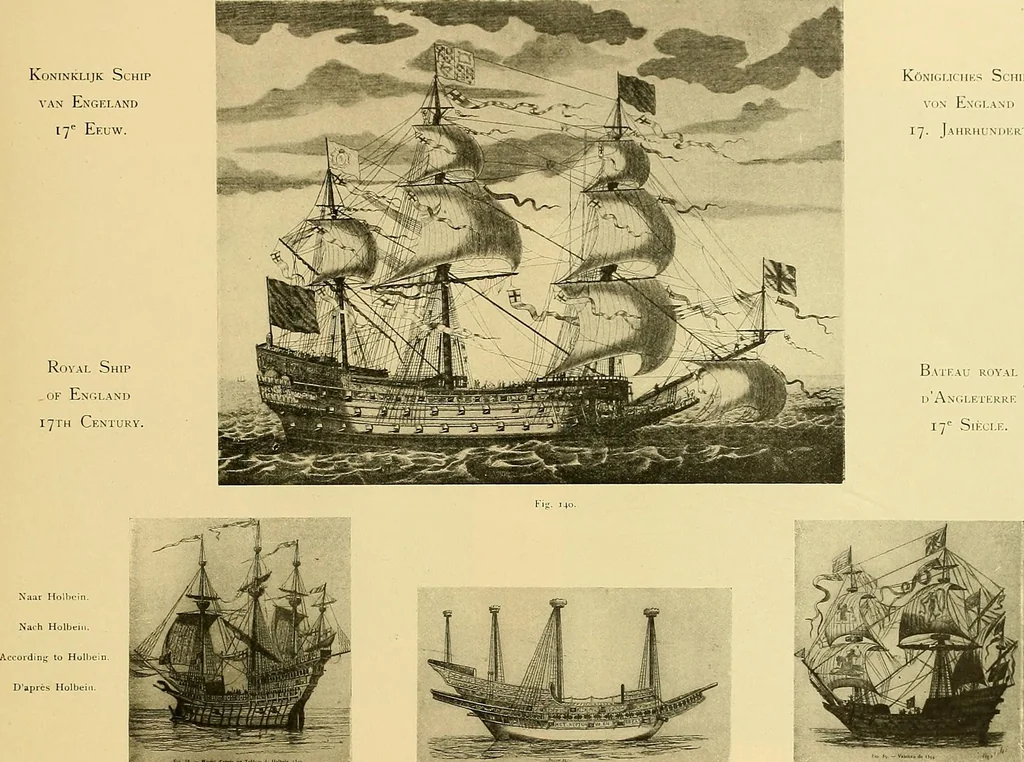 An illustration from Shipbuilding from its beginnings, 1913, leaf 82