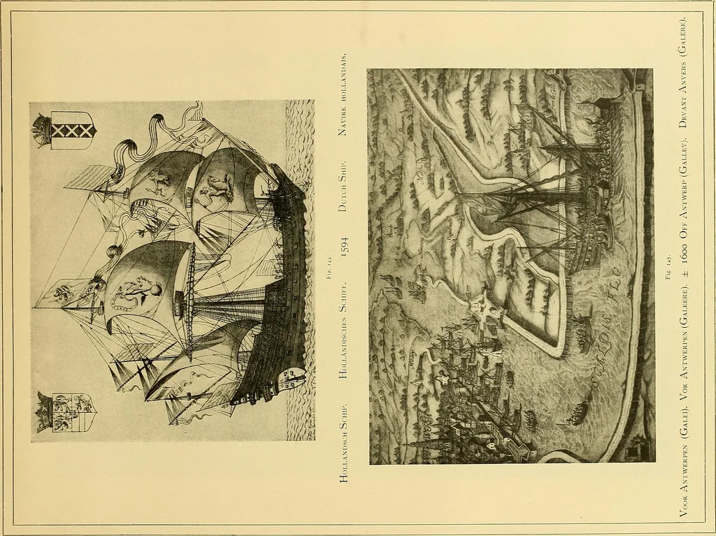 An illustration from Shipbuilding from its beginnings, 1913, leaf 84