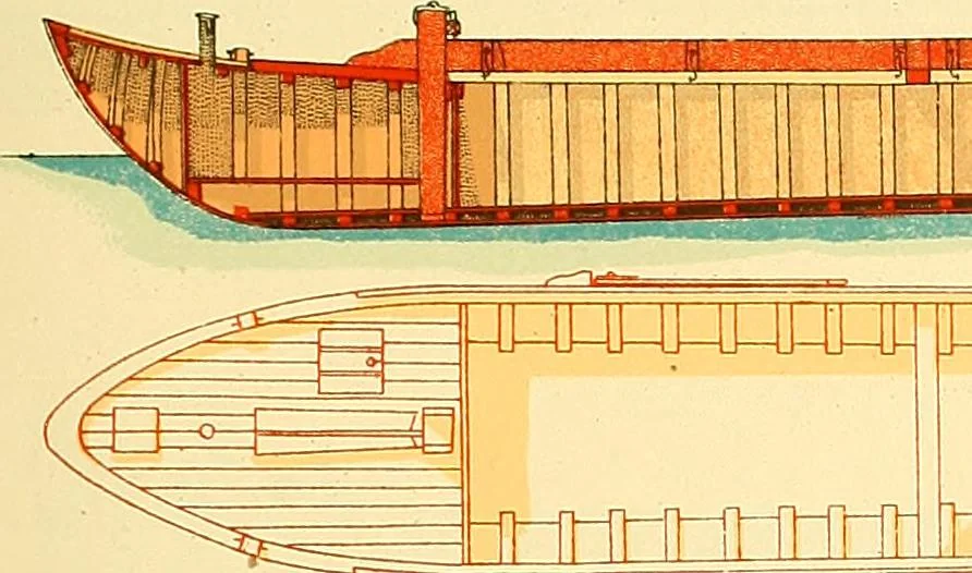 An illustration from Shipbuilding from its beginnings, 1913, leaf 110