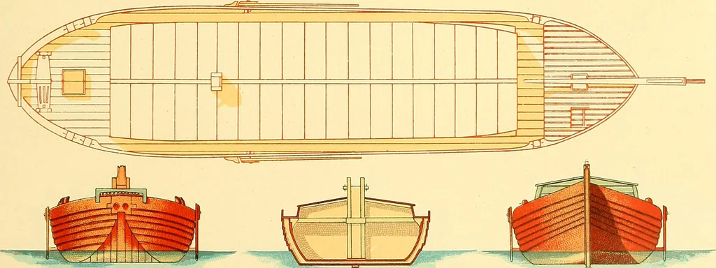 An illustration from Shipbuilding from its beginnings, 1913, leaf 136