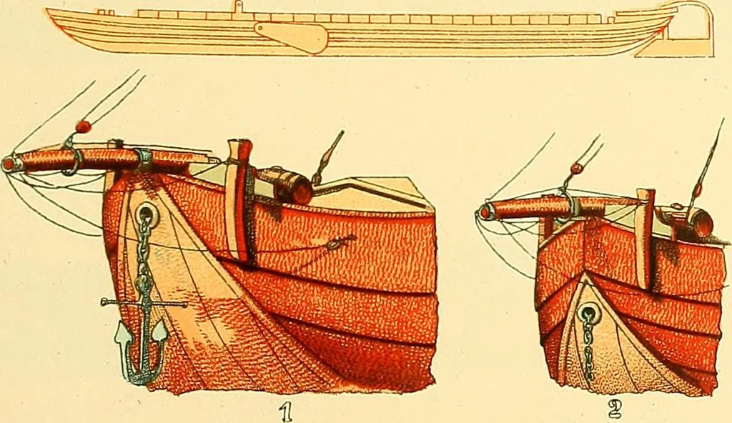 An illustration from Shipbuilding from its beginnings, 1913, leaf 144