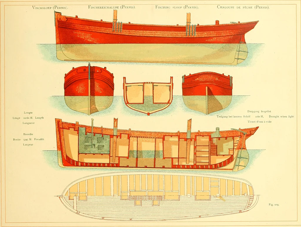 An illustration from Shipbuilding from its beginnings, 1913, leaf 170