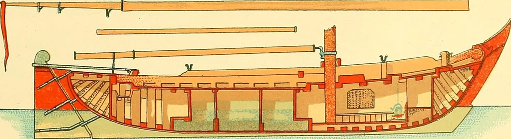 An illustration from Shipbuilding from its beginnings, 1913, leaf 174