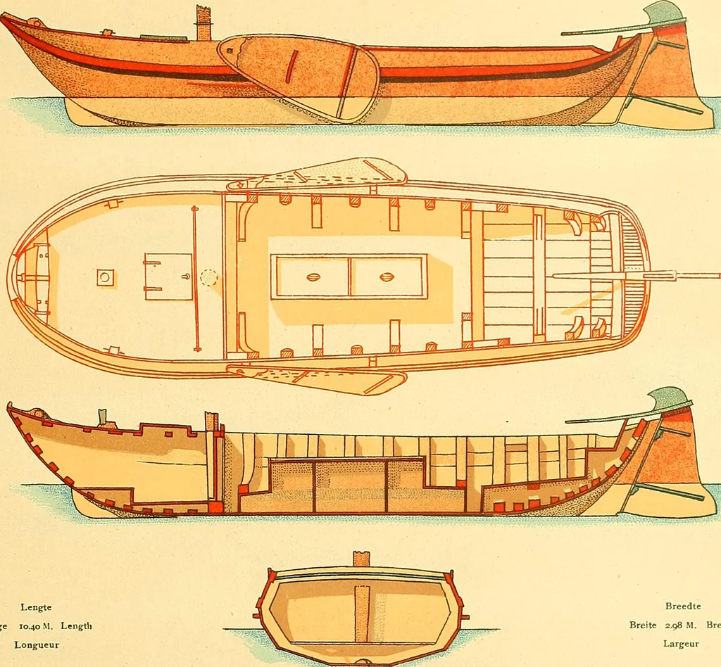 An illustration from Shipbuilding from its beginnings, 1913, leaf 196