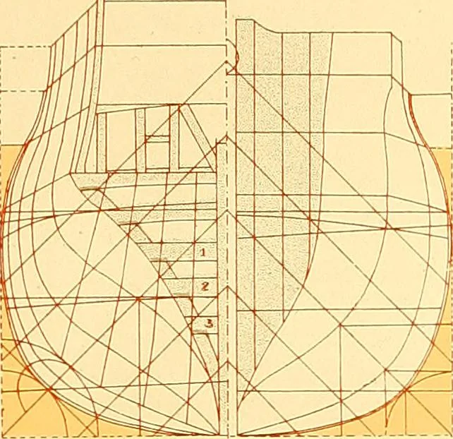 An illustration from Shipbuilding from its beginnings, 1913, leaf 24