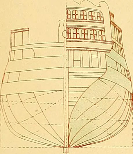 An illustration from Shipbuilding from its beginnings, 1913, leaf 26