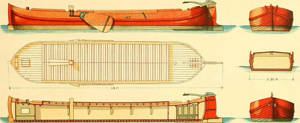 An illustration from Shipbuilding from its beginnings, 1913, leaf 60