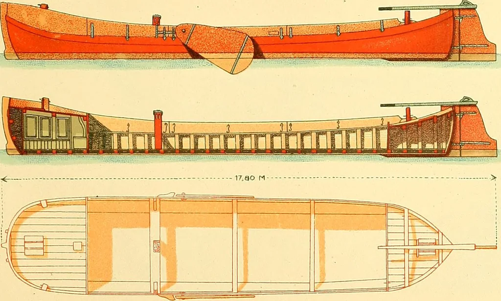 An illustration from Shipbuilding from its beginnings, 1913, leaf 64