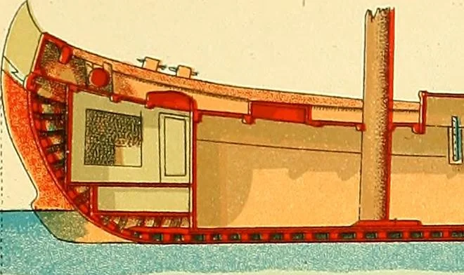 An illustration from Shipbuilding from its beginnings, 1913, leaf 70