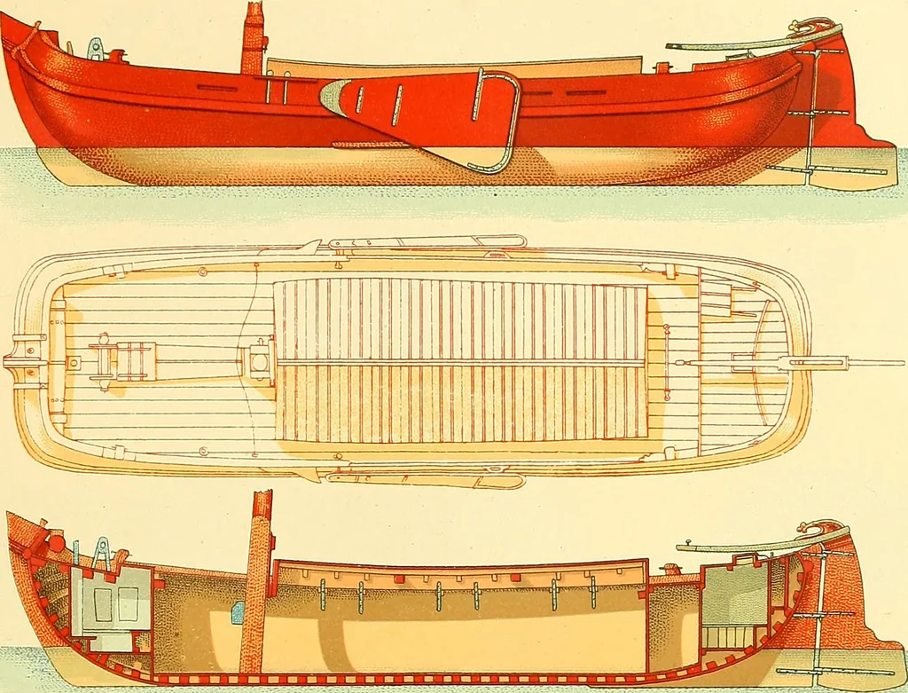 An illustration from Shipbuilding from its beginnings, 1913, leaf 72