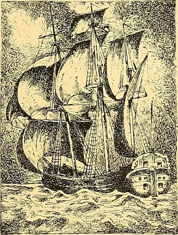 An illustration from Shipbuilding from its beginnings, 1913, leaf 8
