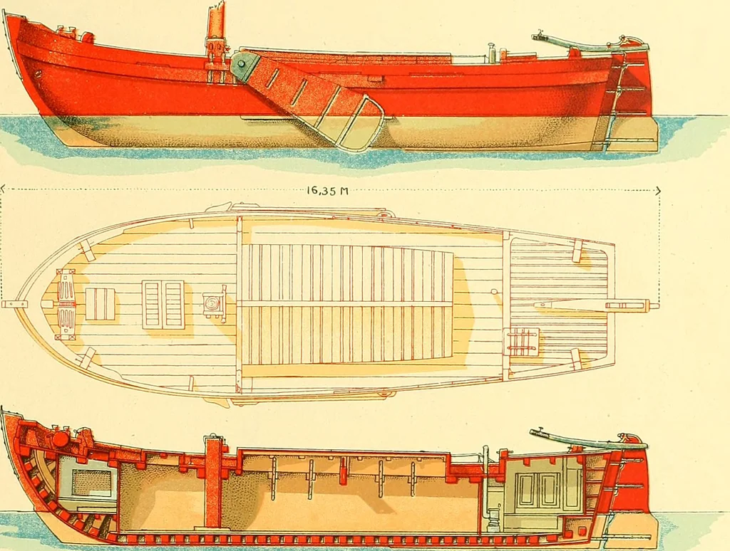 An illustration from Shipbuilding from its beginnings, 1913, leaf 90