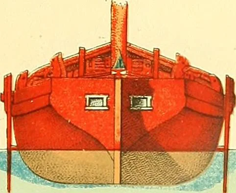 An illustration from Shipbuilding from its beginnings, 1913, leaf 90