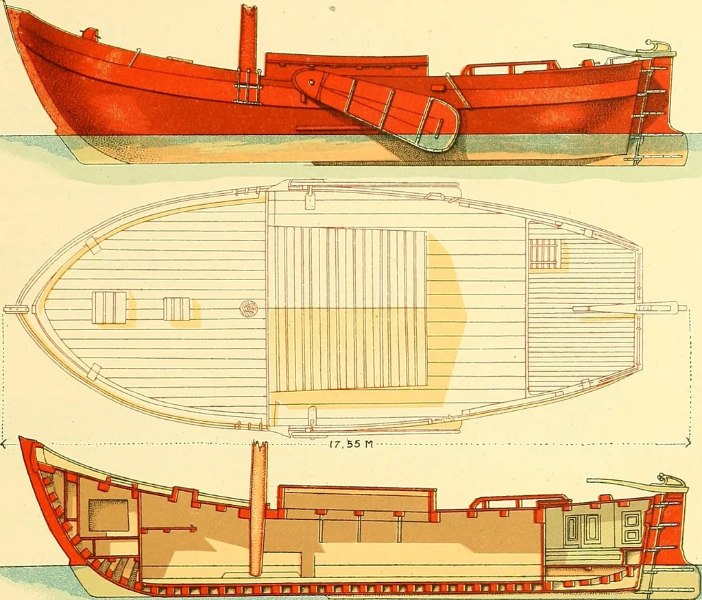 An illustration from Shipbuilding from its beginnings, 1913, leaf 92