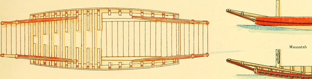 An illustration from Shipbuilding from its beginnings, 1913, leaf 96
