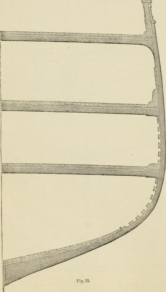 An illustration from Ship-building in iron and wood, 1863, leaf 121