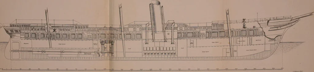 An illustration from Ship-building in iron and wood, 1863, leaf 215
