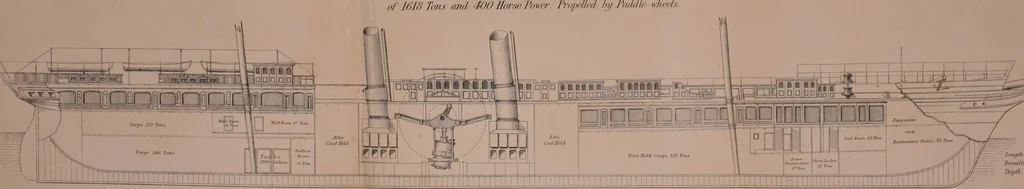 An illustration from Ship-building in iron and wood, 1863, leaf 235