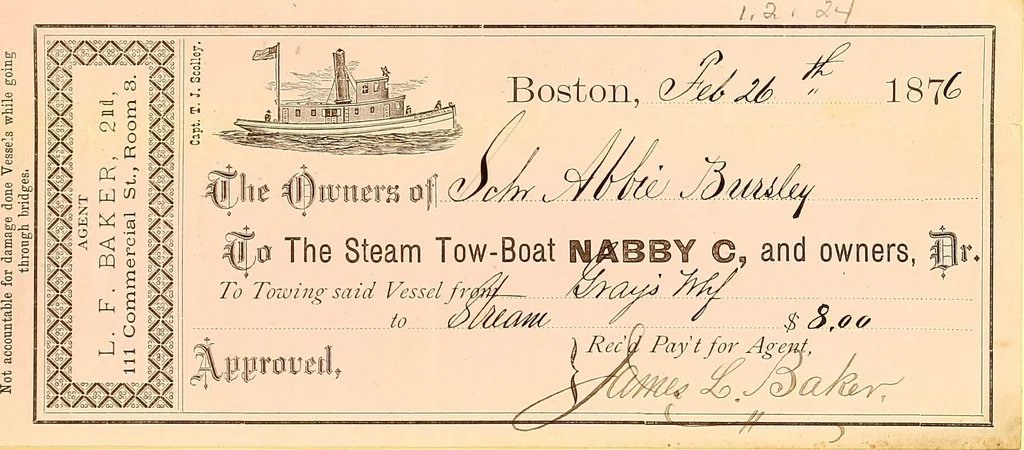 An illustration from Ship's papers, ca. 1827-1907, 1827, leaf 94