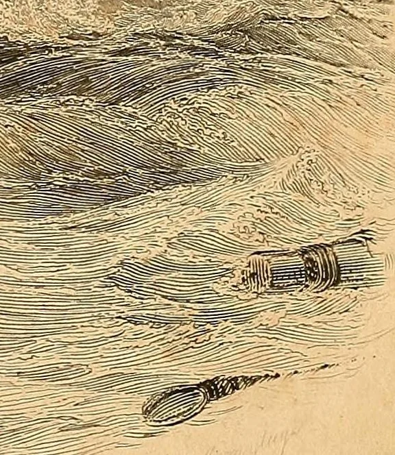 An illustration from Shipwrecks and disasters at sea; narratives of the most remarkable wrecks, conflagrations, mutinies, &c, 1851, leaf 7
