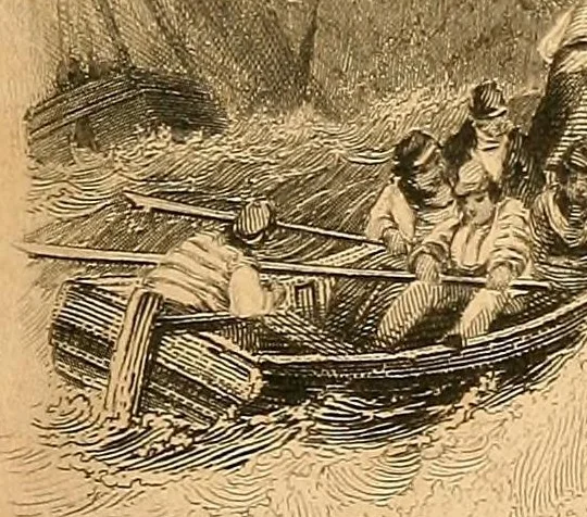 An illustration from Shipwrecks and disasters at sea; narratives of the most remarkable wrecks, conflagrations, mutinies, &c, 1851, leaf 7