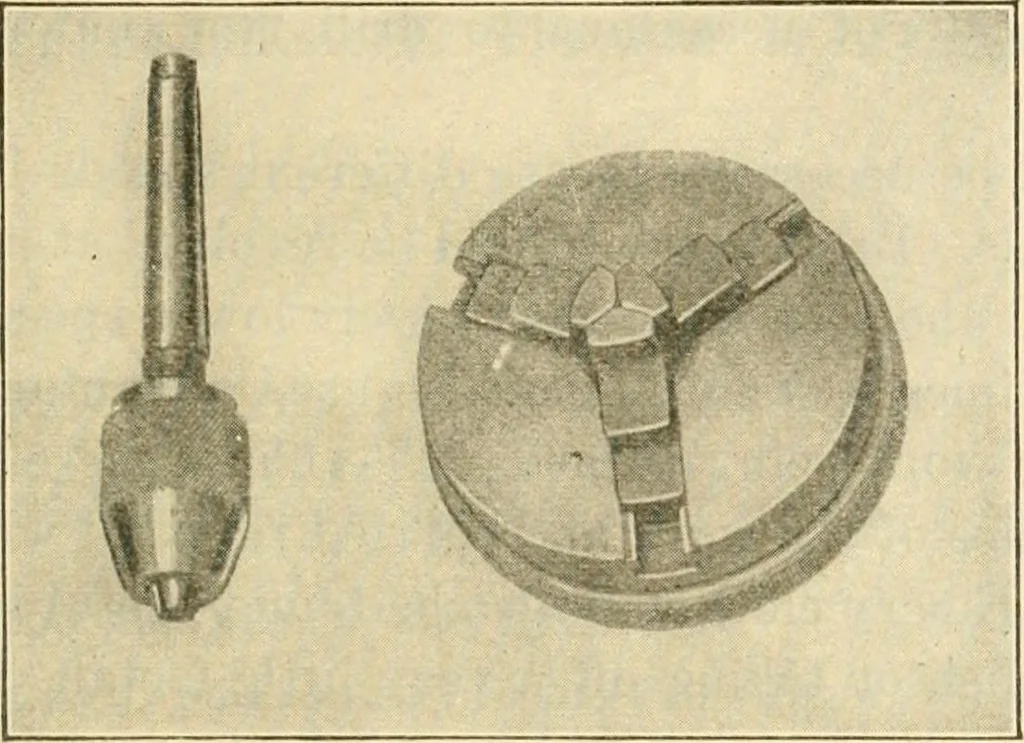 An illustration from Shop practice for home mechanics, use of tools, shop processes, construction of small machines. Contains a chapter also on theoretical mechanics and on miscellaneous information relative to shop work, 1920, leaf 136
