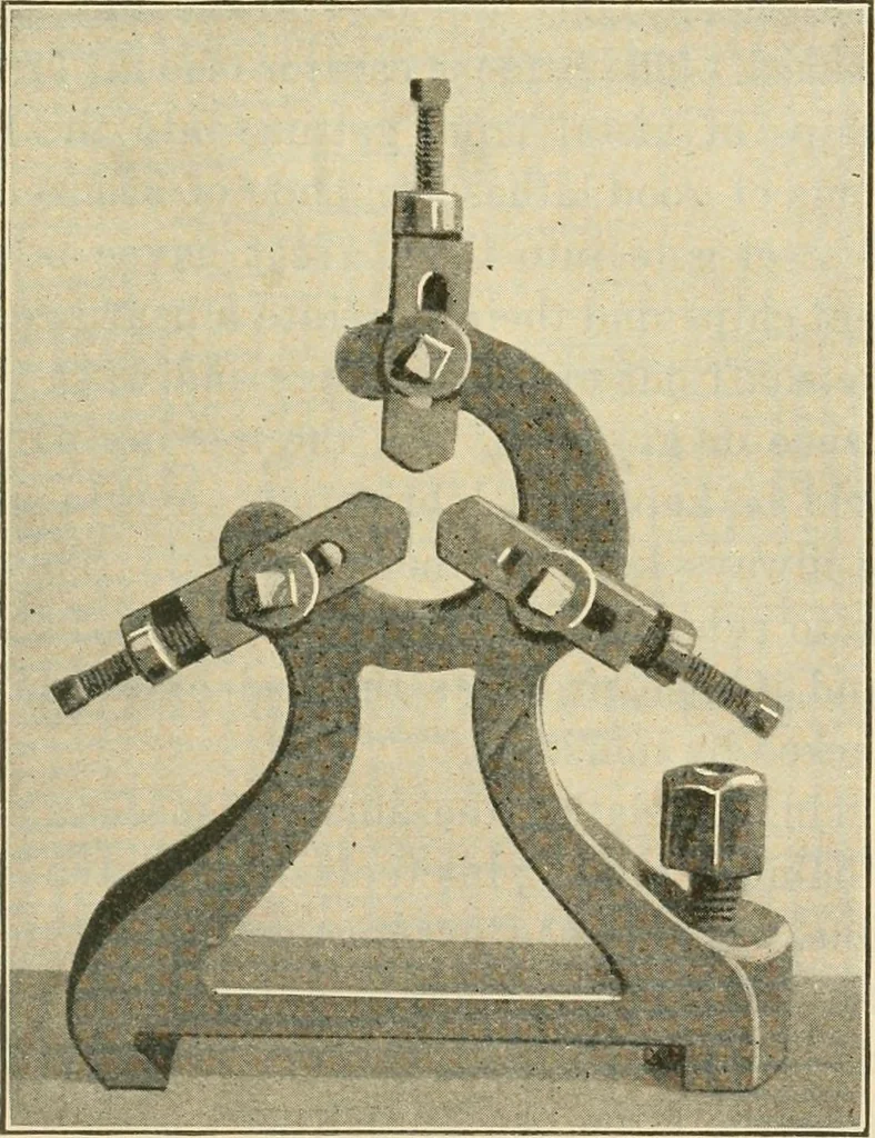 An illustration from Shop practice for home mechanics, use of tools, shop processes, construction of small machines. Contains a chapter also on theoretical mechanics and on miscellaneous information relative to shop work, 1920, leaf 146