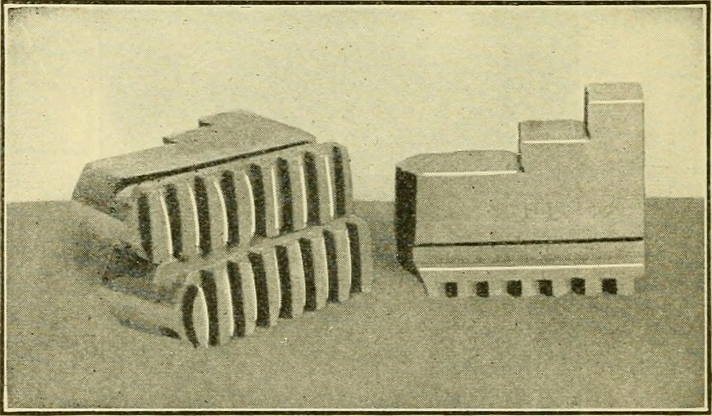 An illustration from Shop practice for home mechanics, use of tools, shop processes, construction of small machines. Contains a chapter also on theoretical mechanics and on miscellaneous information relative to shop work, 1920, leaf 157