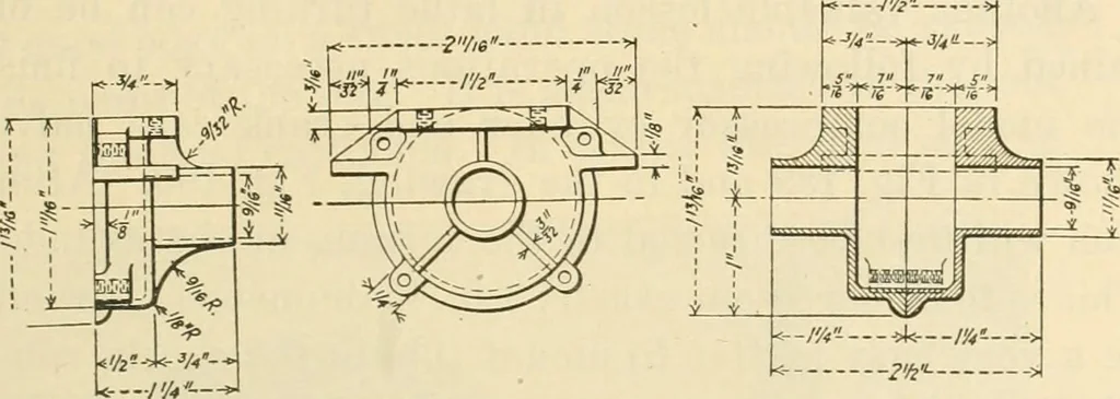 An illustration from Shop practice for home mechanics, use of tools, shop processes, construction of small machines. Contains a chapter also on theoretical mechanics and on miscellaneous information relative to shop work, 1920, leaf 160