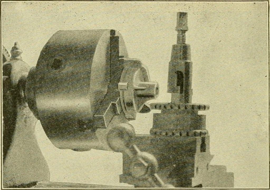 An illustration from Shop practice for home mechanics, use of tools, shop processes, construction of small machines. Contains a chapter also on theoretical mechanics and on miscellaneous information relative to shop work, 1920, leaf 165