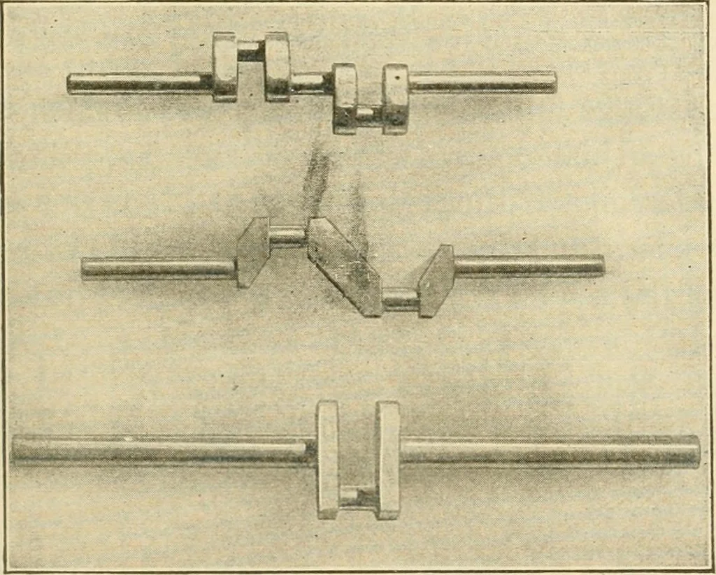 An illustration from Shop practice for home mechanics, use of tools, shop processes, construction of small machines. Contains a chapter also on theoretical mechanics and on miscellaneous information relative to shop work, 1920, leaf 188