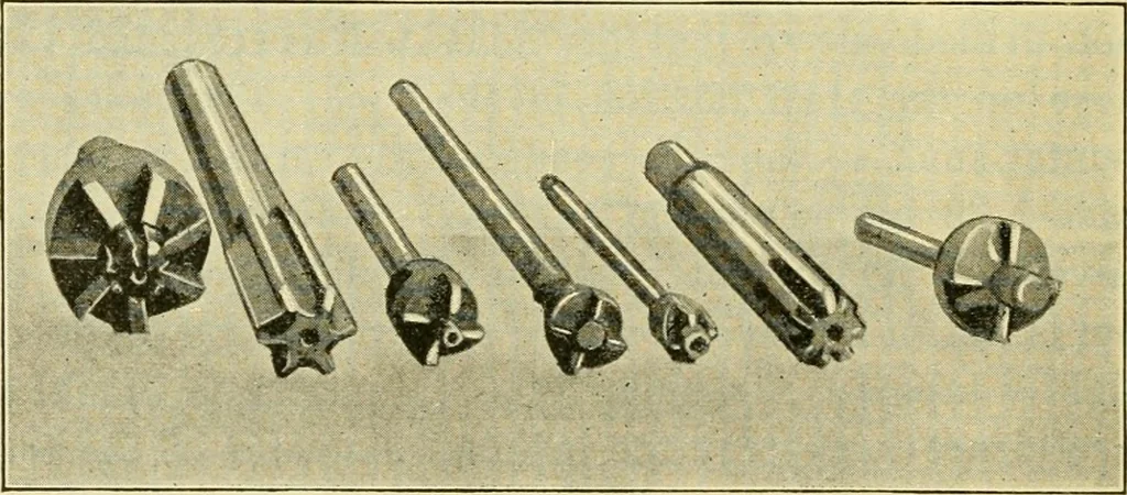 An illustration from Shop practice for home mechanics, use of tools, shop processes, construction of small machines. Contains a chapter also on theoretical mechanics and on miscellaneous information relative to shop work, 1920, leaf 213