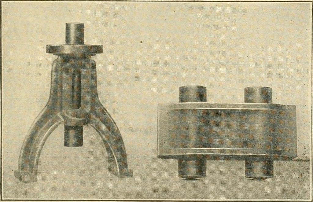 An illustration from Shop practice for home mechanics, use of tools, shop processes, construction of small machines. Contains a chapter also on theoretical mechanics and on miscellaneous information relative to shop work, 1920, leaf 238
