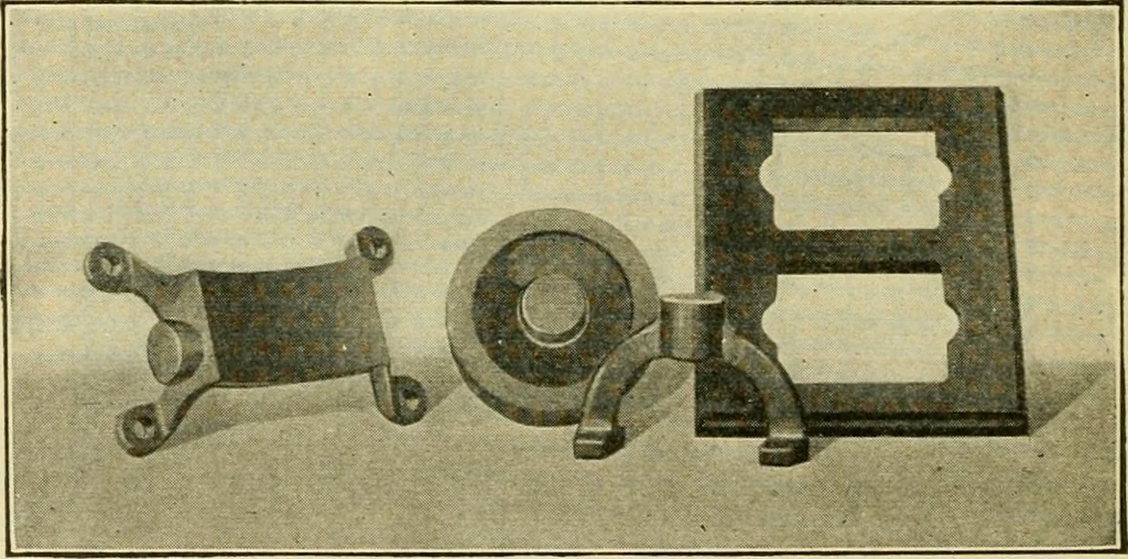 An illustration from Shop practice for home mechanics, use of tools, shop processes, construction of small machines. Contains a chapter also on theoretical mechanics and on miscellaneous information relative to shop work, 1920, leaf 239