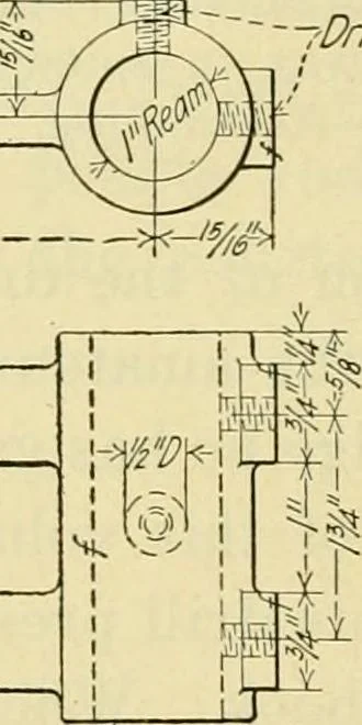 An illustration from Shop practice for home mechanics, use of tools, shop processes, construction of small machines. Contains a chapter also on theoretical mechanics and on miscellaneous information relative to shop work, 1920, leaf 269
