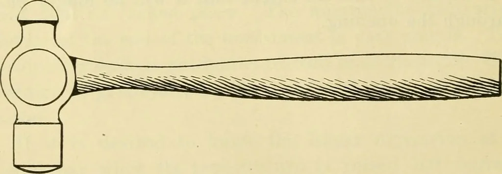 An illustration from Shop practice for home mechanics, use of tools, shop processes, construction of small machines. Contains a chapter also on theoretical mechanics and on miscellaneous information relative to shop work, 1920, leaf 49