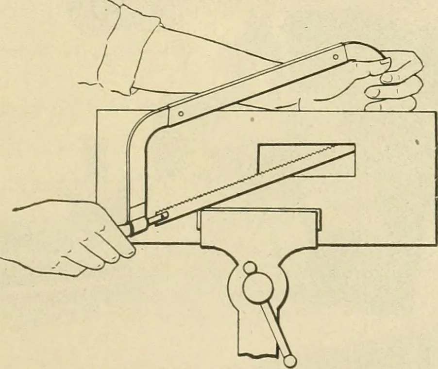 An illustration from Shop practice for home mechanics, use of tools, shop processes, construction of small machines. Contains a chapter also on theoretical mechanics and on miscellaneous information relative to shop work, 1920, leaf 66