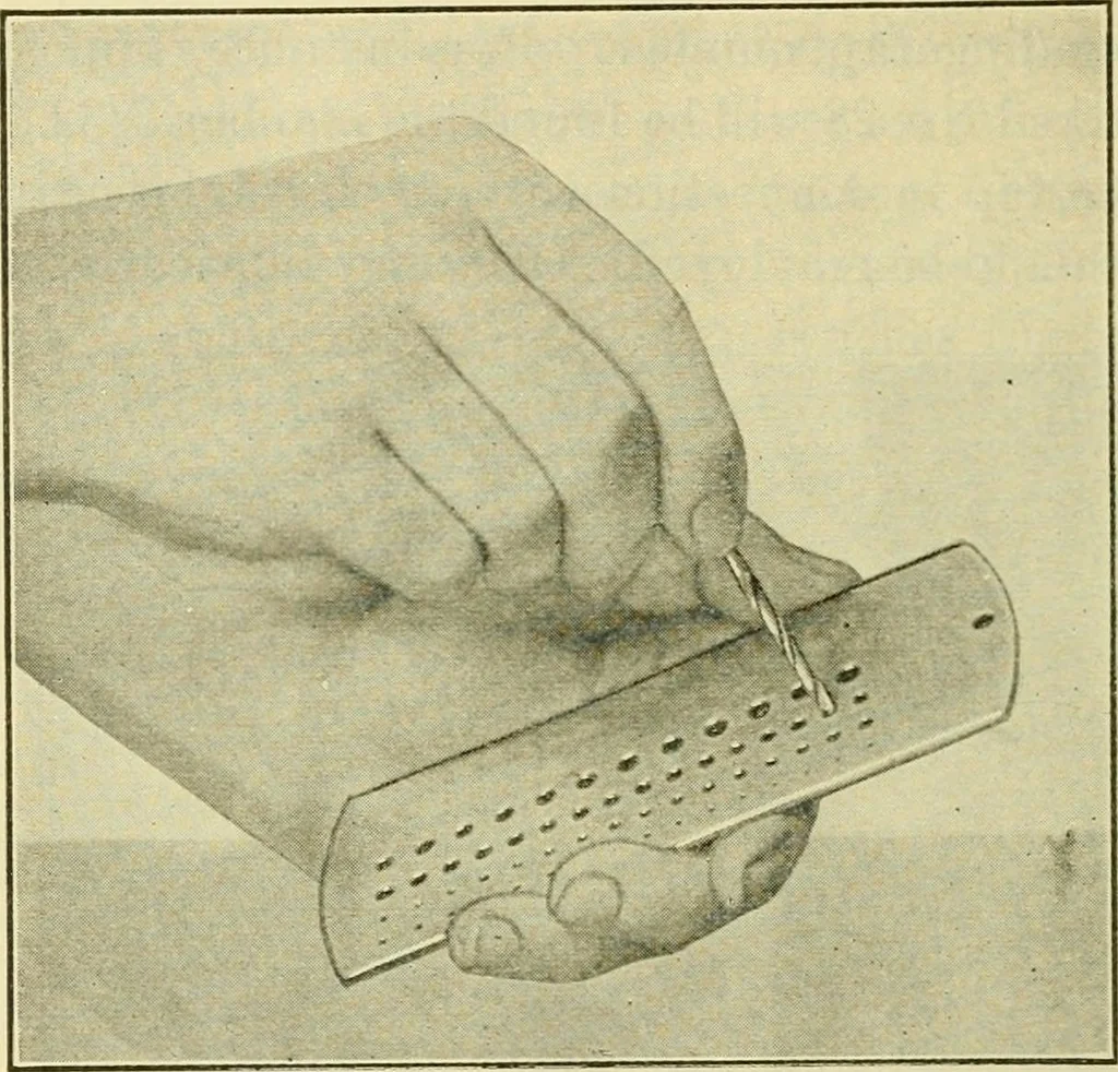 An illustration from Shop practice for home mechanics, use of tools, shop processes, construction of small machines. Contains a chapter also on theoretical mechanics and on miscellaneous information relative to shop work, 1920, leaf 75