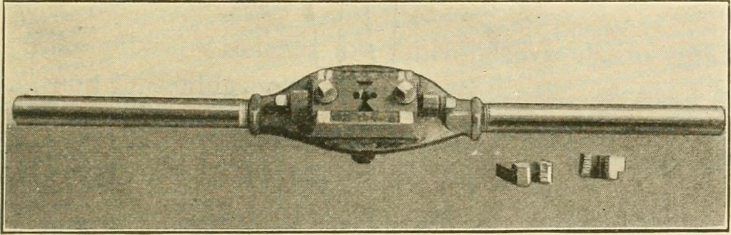 An illustration from Shop practice for home mechanics, use of tools, shop processes, construction of small machines. Contains a chapter also on theoretical mechanics and on miscellaneous information relative to shop work, 1920, leaf 80