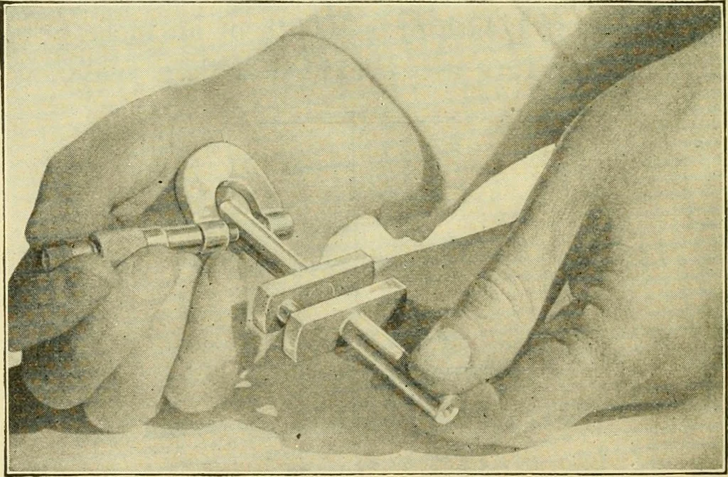 An illustration from Shop practice for home mechanics, use of tools, shop processes, construction of small machines. Contains a chapter also on theoretical mechanics and on miscellaneous information relative to shop work, 1920, leaf 97