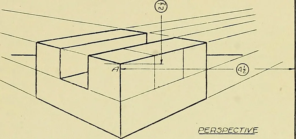 An illustration from Shop sketching, a course of problems for mechanical drawing students, 1919, leaf 24