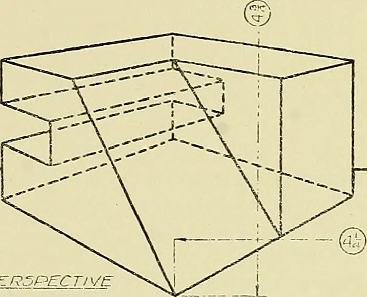An illustration from Shop sketching, a course of problems for mechanical drawing students, 1919, leaf 28