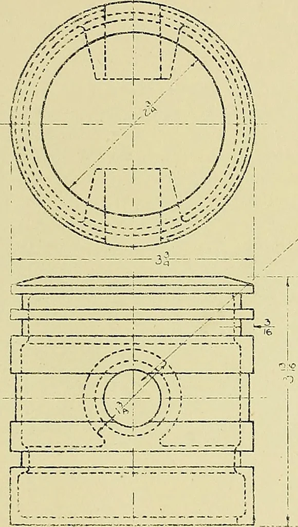 An illustration from Shop sketching, a course of problems for mechanical drawing students, 1919, leaf 48