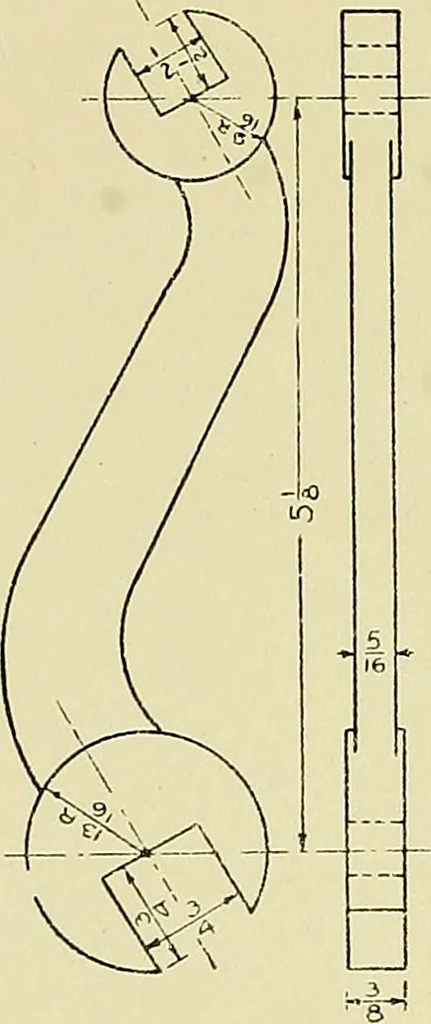 An illustration from Shop sketching, a course of problems for mechanical drawing students, 1919, leaf 66
