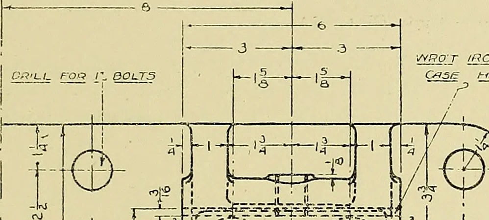 An illustration from Shop sketching, a course of problems for mechanical drawing students, 1919, leaf 78